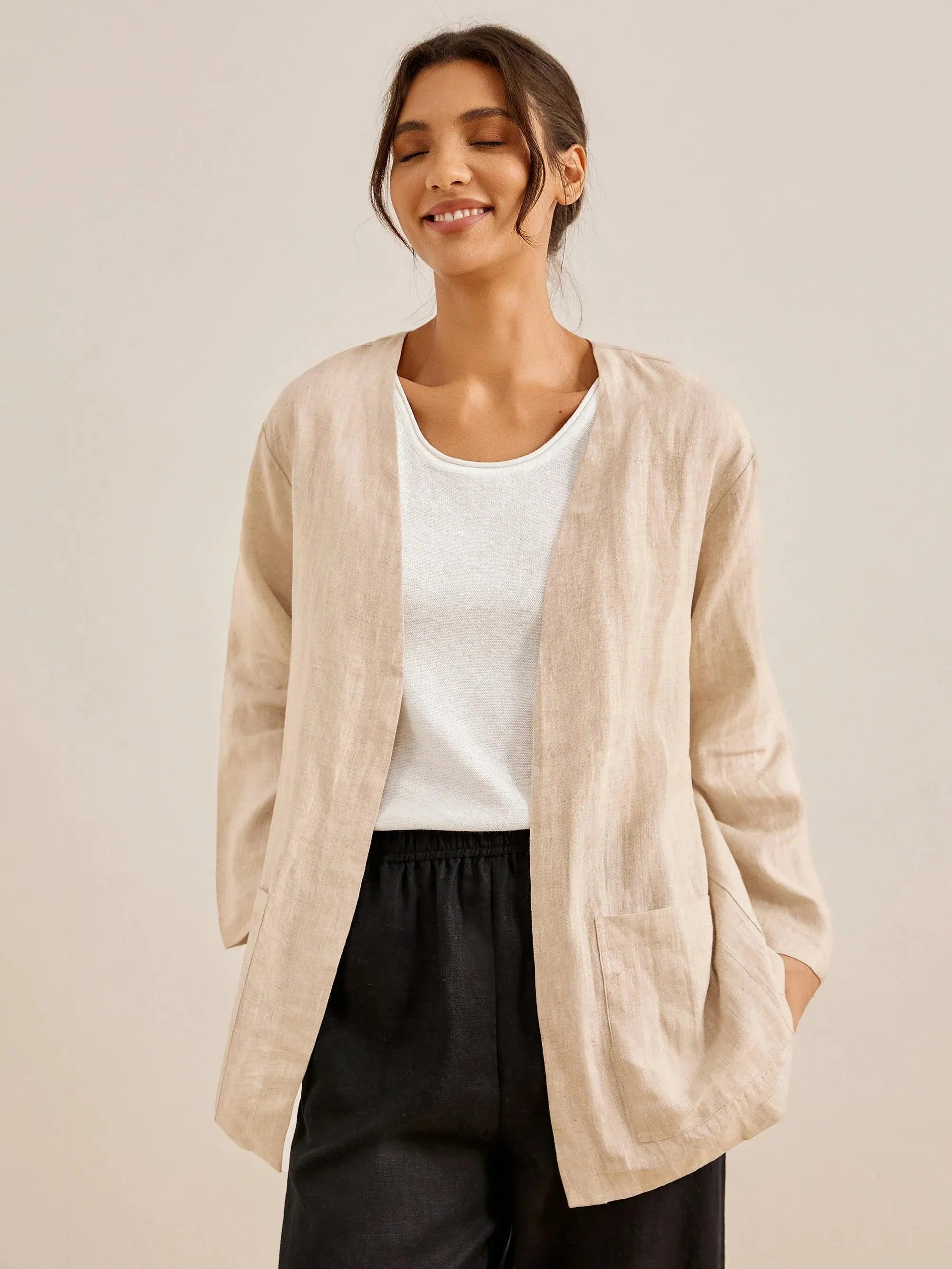 100% Linen Kimono Blazer GREER