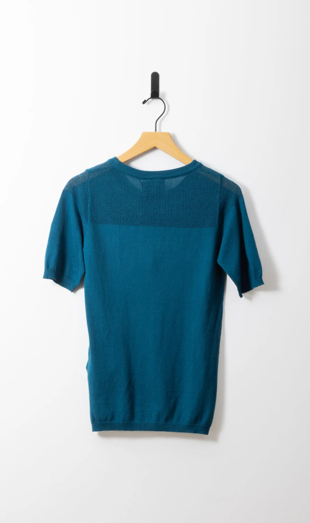 14GG COTTON SILK MESH KNIT TEE
