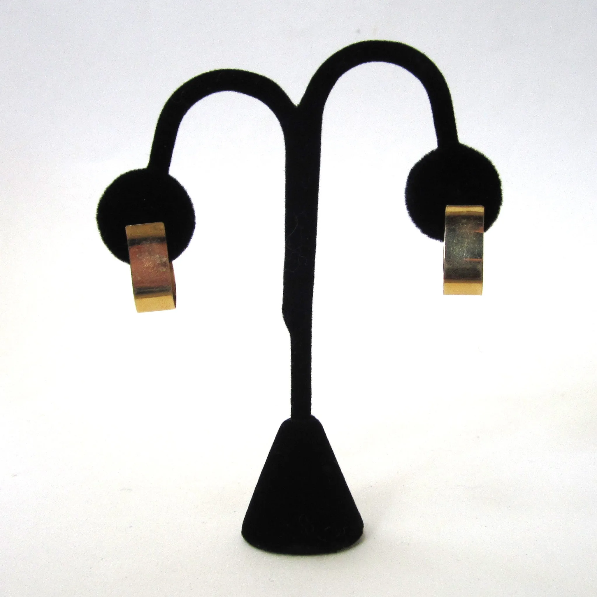 14K Gold Scrolled Pierced Earrings