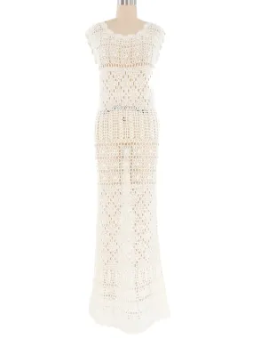 1970's Crochet Maxi Dress
