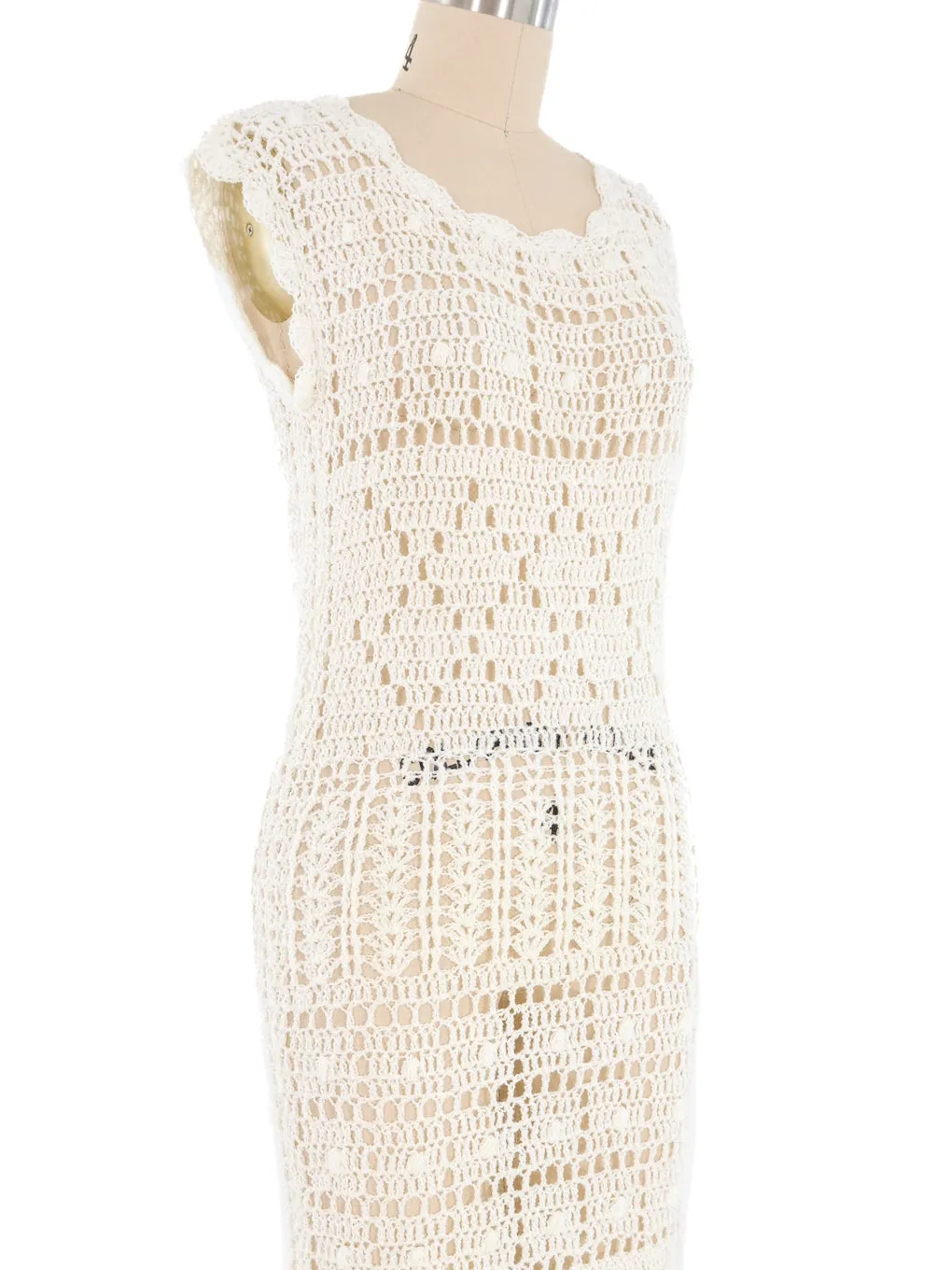 1970's Crochet Maxi Dress