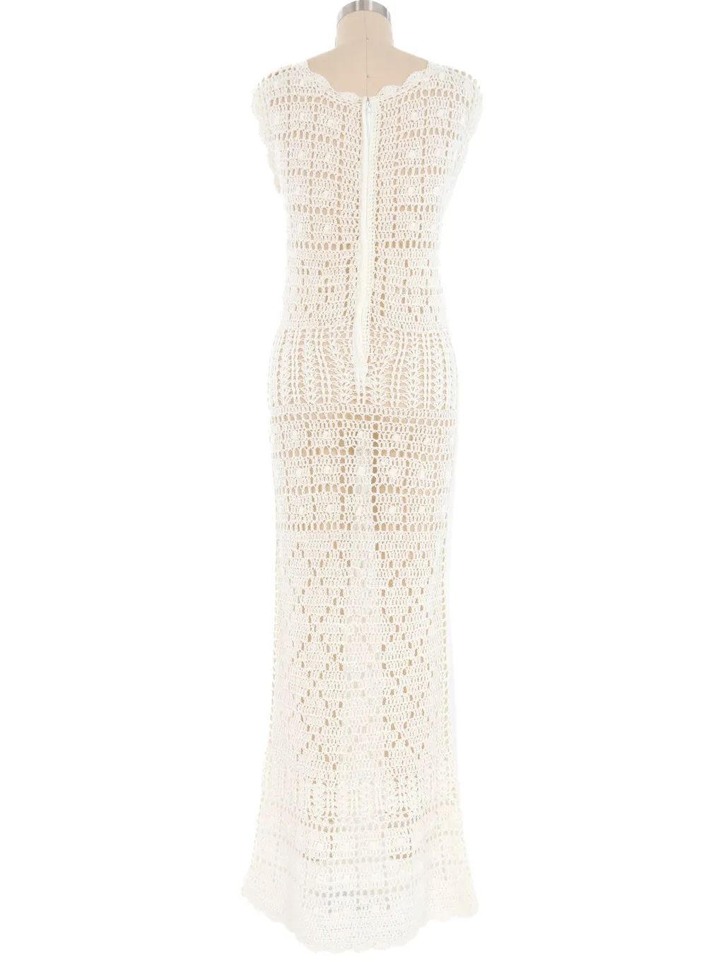1970's Crochet Maxi Dress