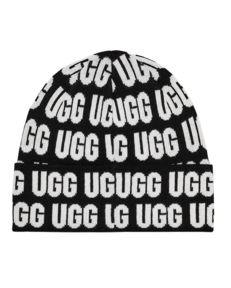 21685 Black Men's UGG Logo Beanie