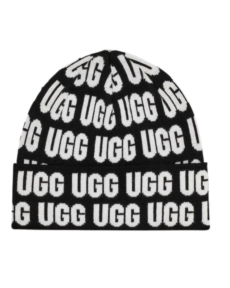 21685 Black Men's UGG Logo Beanie