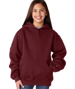 2254 Badger Youth Hooded Sweatshirt Maroon