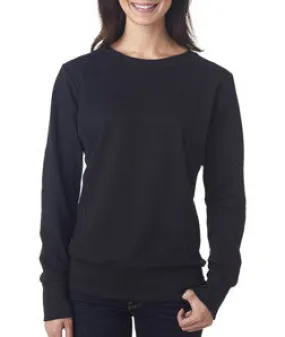 72000L Anvil Ladies' Mid-Scoop French Terry Fleece Black