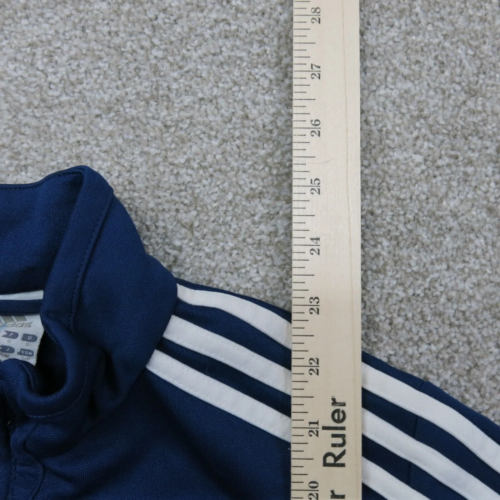Adidas Womens Track Jacket Full Zip Up Calimalite Long Sleeve Logo Blue Size S