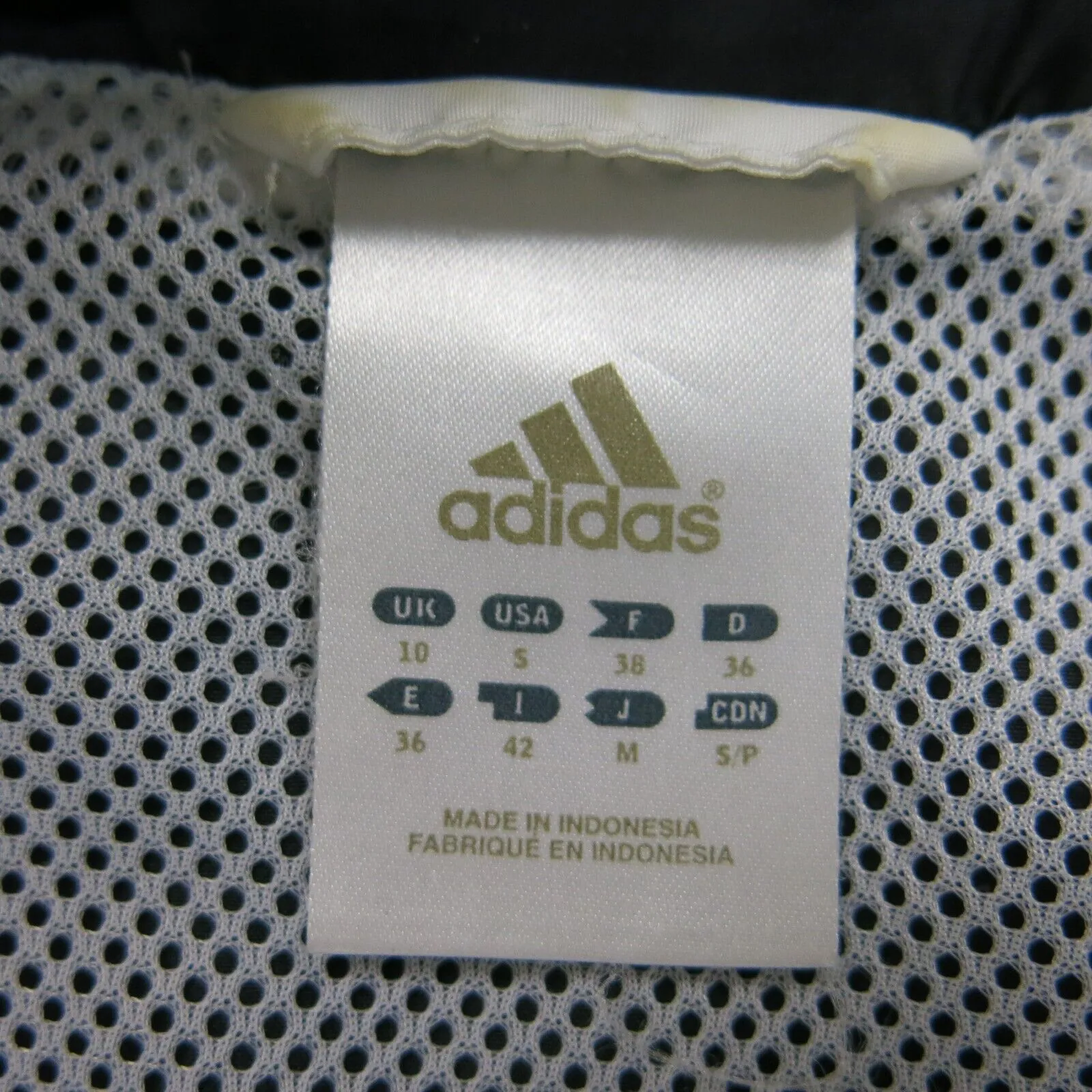 Adidas Womens Track Jacket Full Zip Up Long Sleeves Mock Neck White Size Small