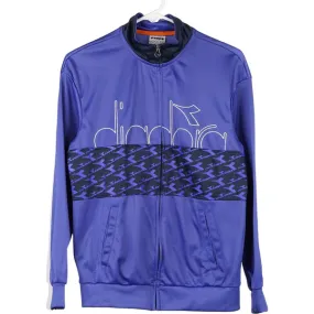 Age 12-13 Diadora Spellout Track Jacket - 2XL Blue Polyester