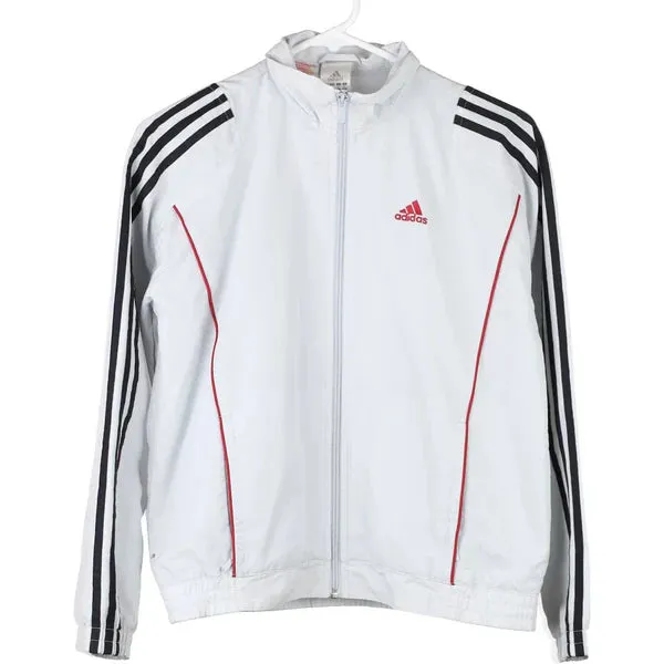 Age 12 Adidas Track Jacket - Medium White Polyester