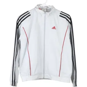 Age 12 Adidas Track Jacket - Medium White Polyester