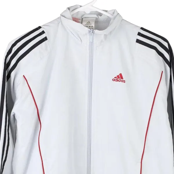 Age 12 Adidas Track Jacket - Medium White Polyester