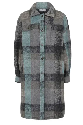 Alice Collins Elle Long Fleece Coat Charcoal 033A023