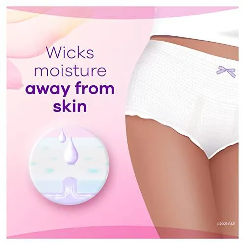 Always Discreet Sensitive, Incontinence & Postpartum Underwear For Women, Maximum Plus Protection, Small/Medium, 28 Count