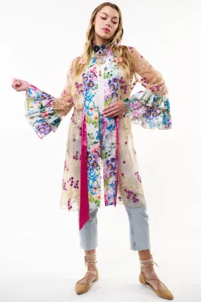 Arrata - Ibiza Embellished Mesh Kimono