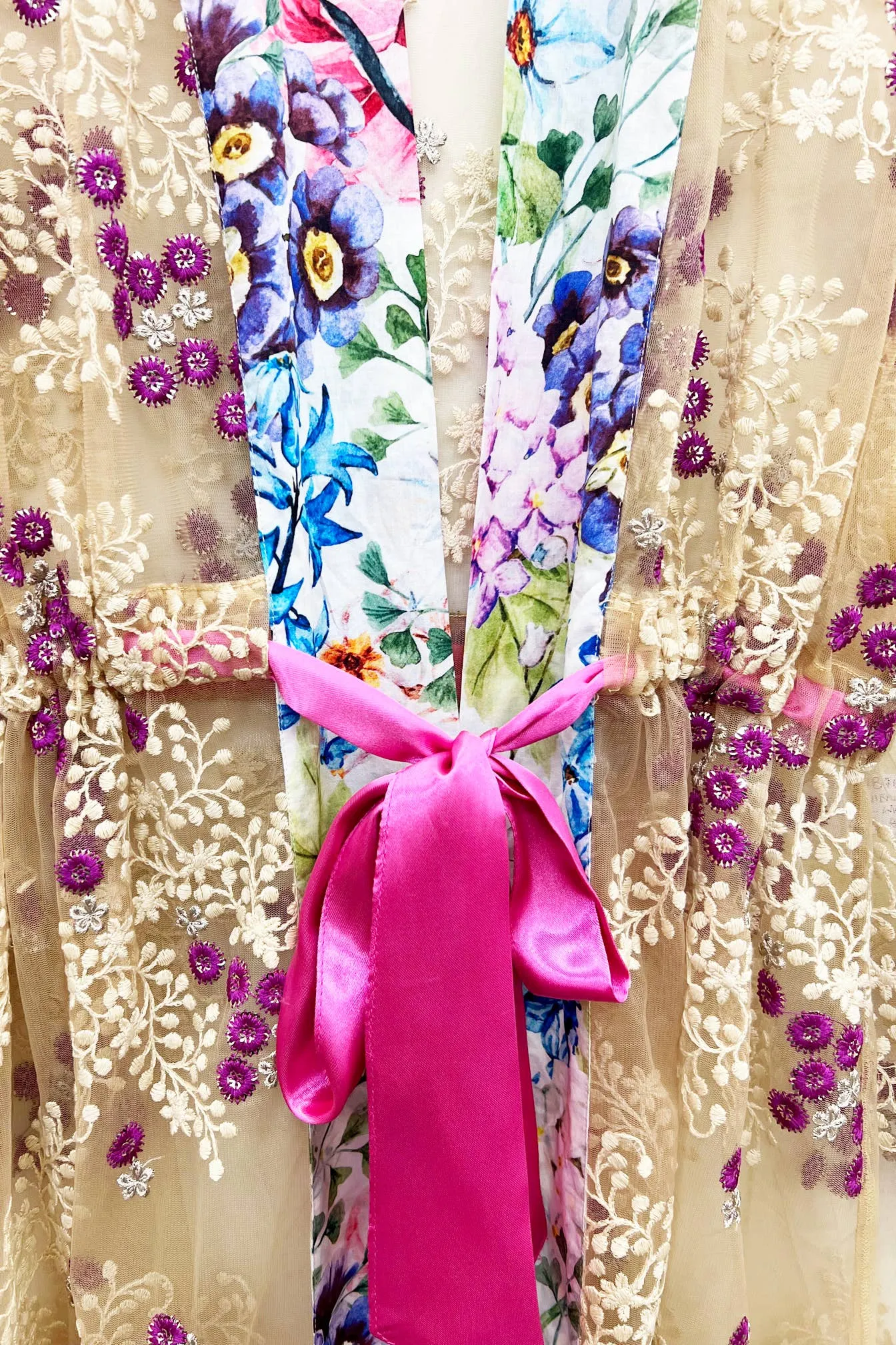 Arrata - Ibiza Embellished Mesh Kimono