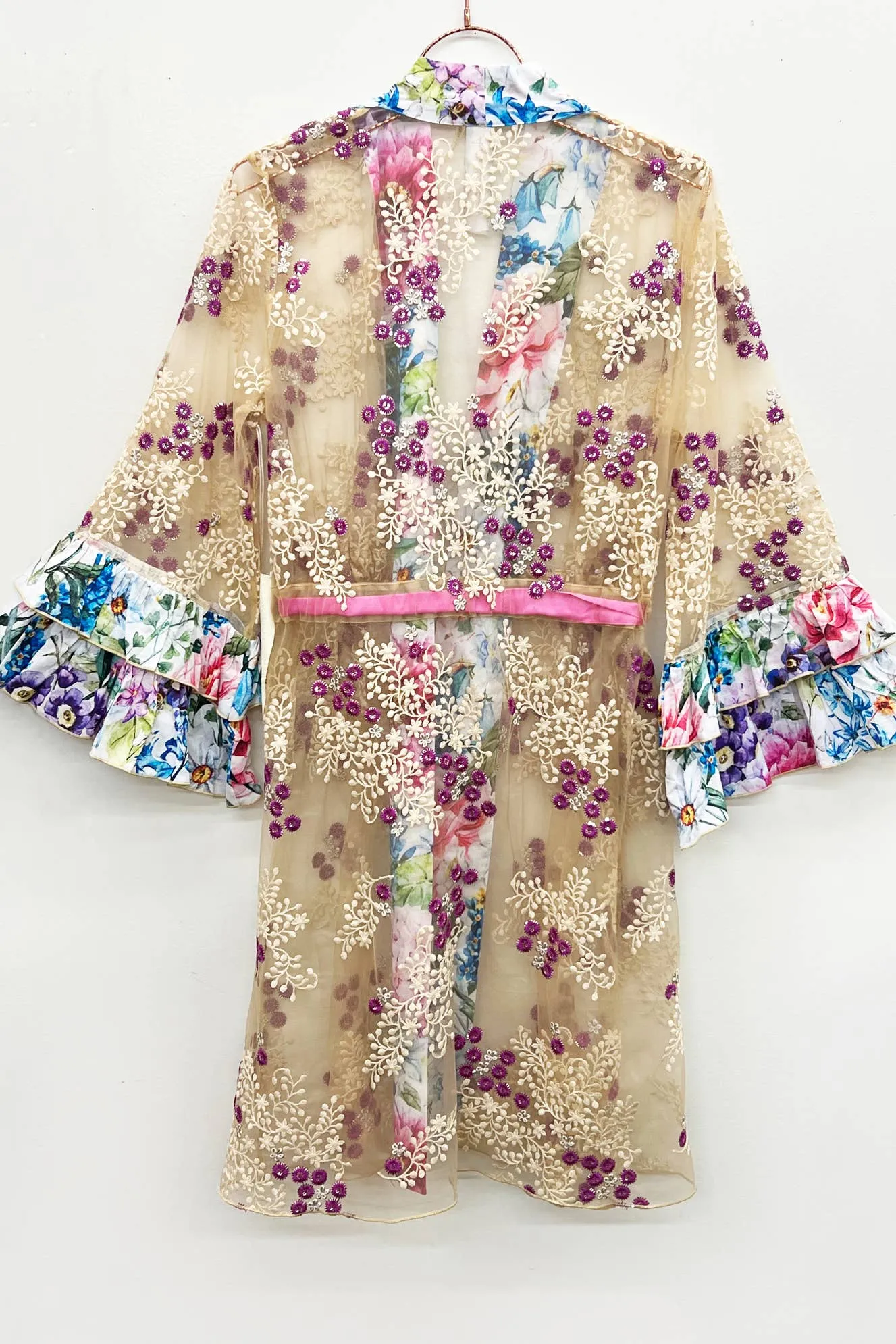 Arrata - Ibiza Embellished Mesh Kimono
