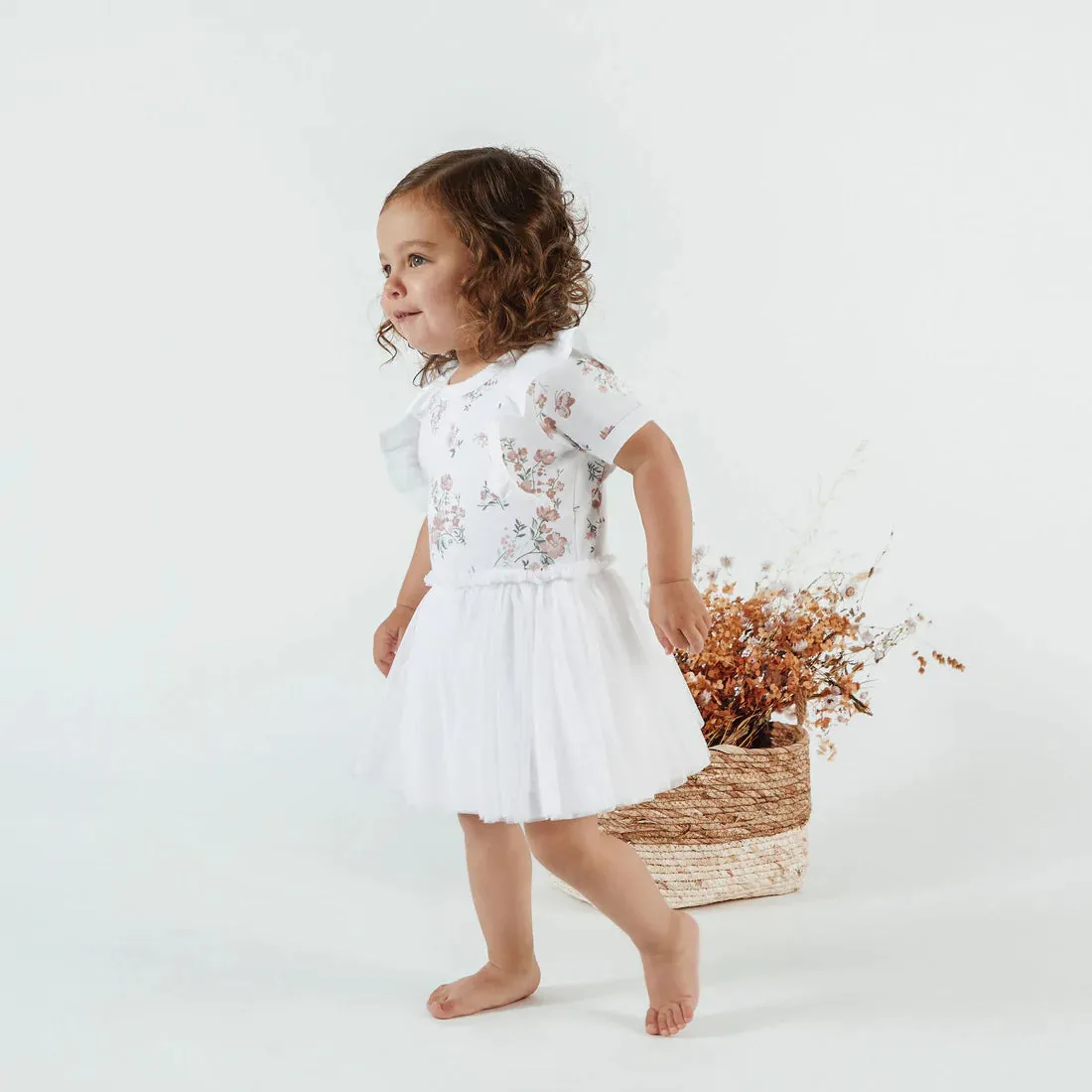 Aster & Oak Primrose Tutu Dress - White