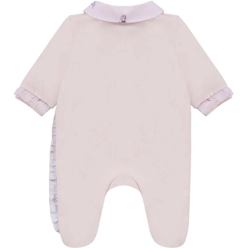 Baby Girls Pink Cotton Babygrow