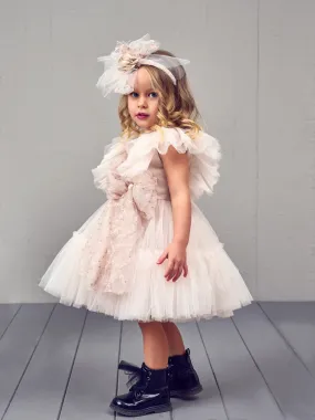 Baptism Romantic dress with tulle and lace - STACY