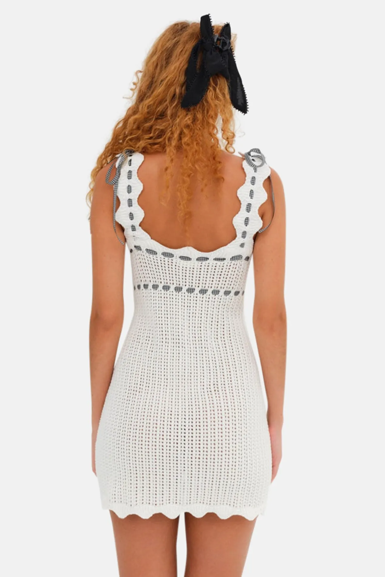Becka Mini Dress Cream/Black