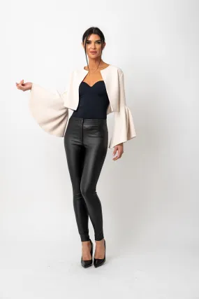 Bell-Sleeve Cropped Jacket