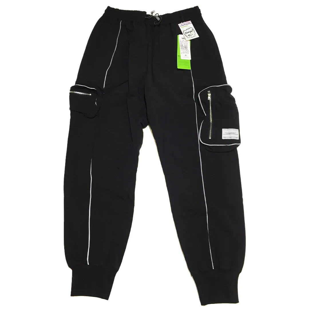 Black Reflective Cargo Pants