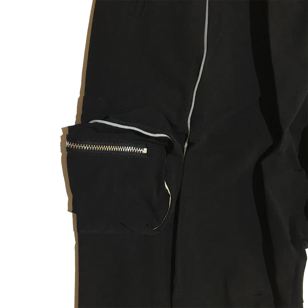 Black Reflective Cargo Pants