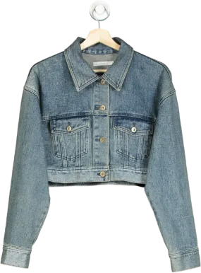 Blossom Blue Denim Cropped Jacket UK M