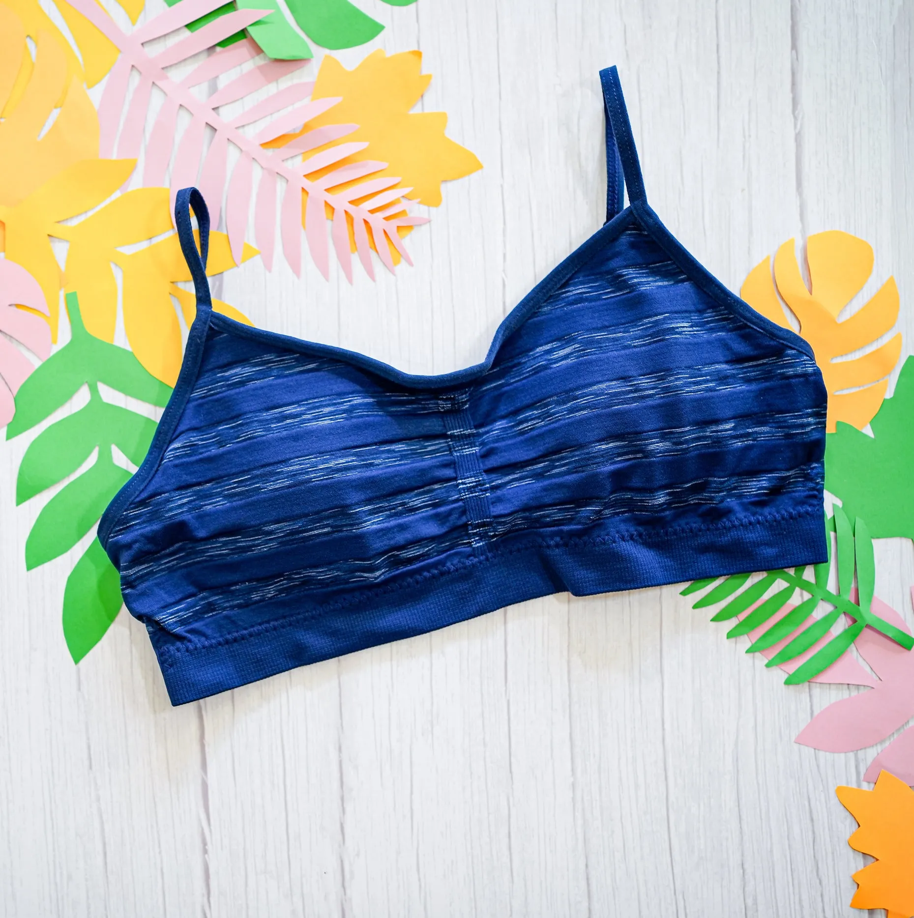 Blue Melange Baby Bra