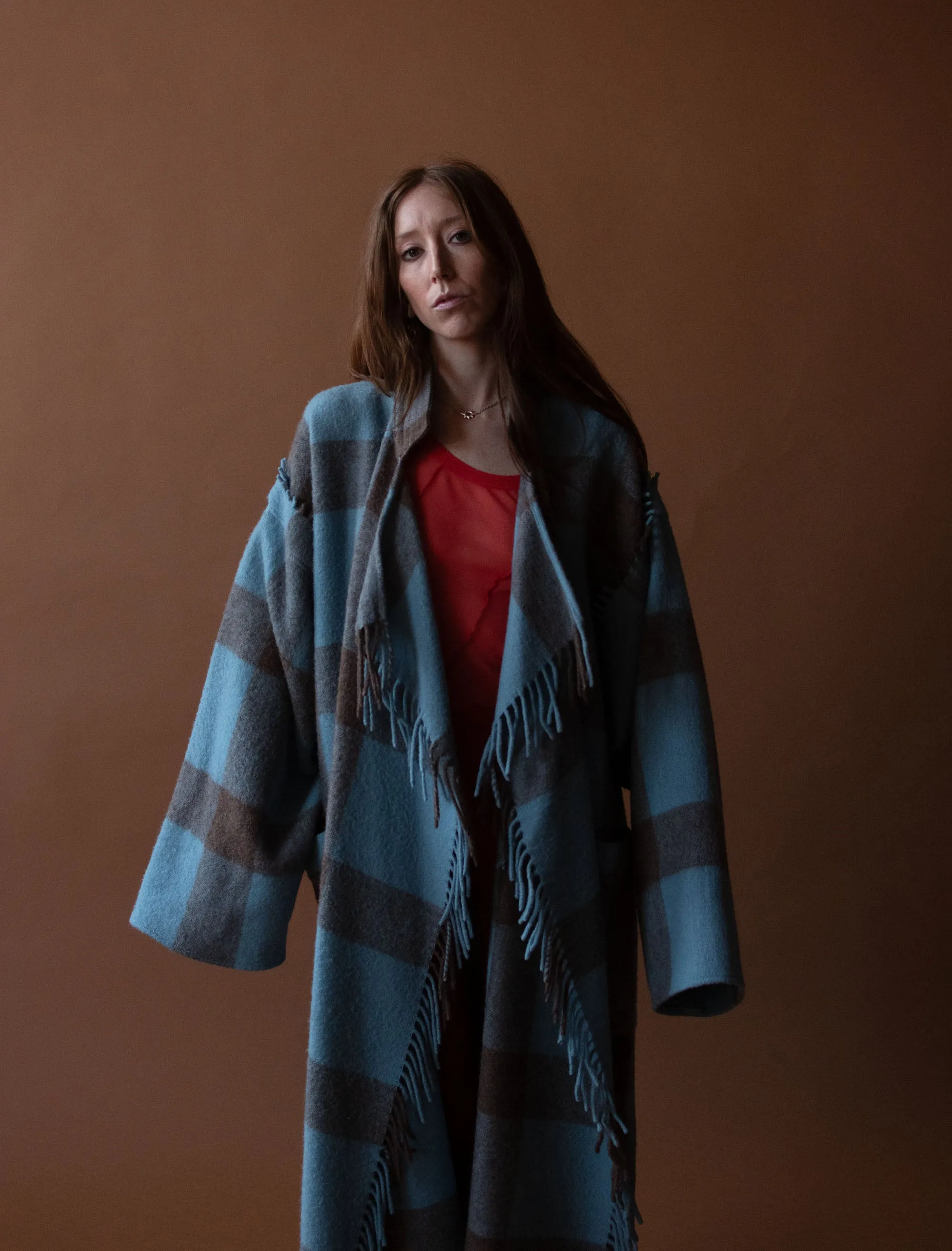 Blue Plaid Blanket Coat | Castelbejac