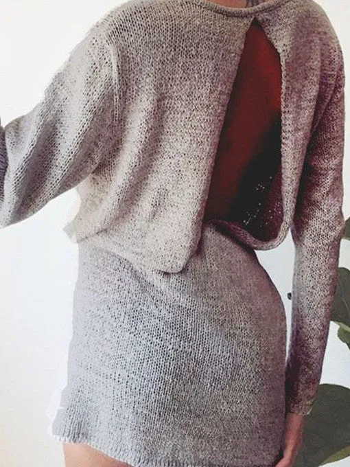 Callie Open Knit Back Dress