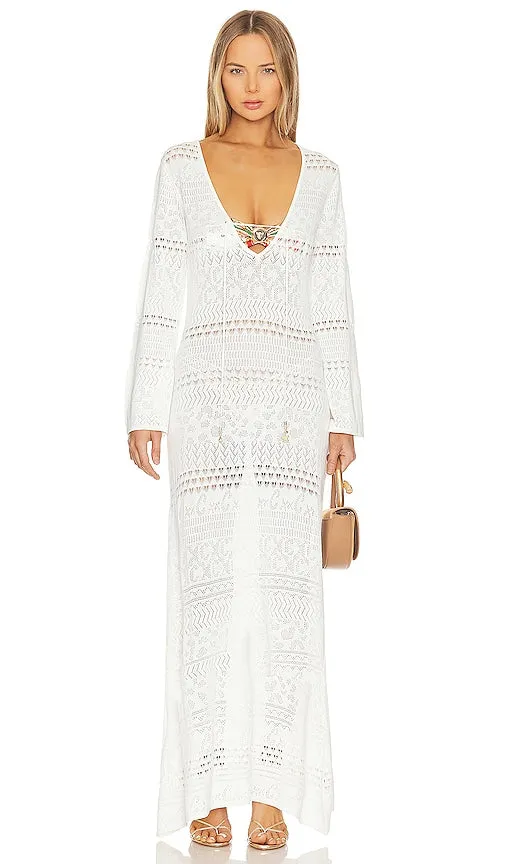 Camilla Knit Maxi Dress in White