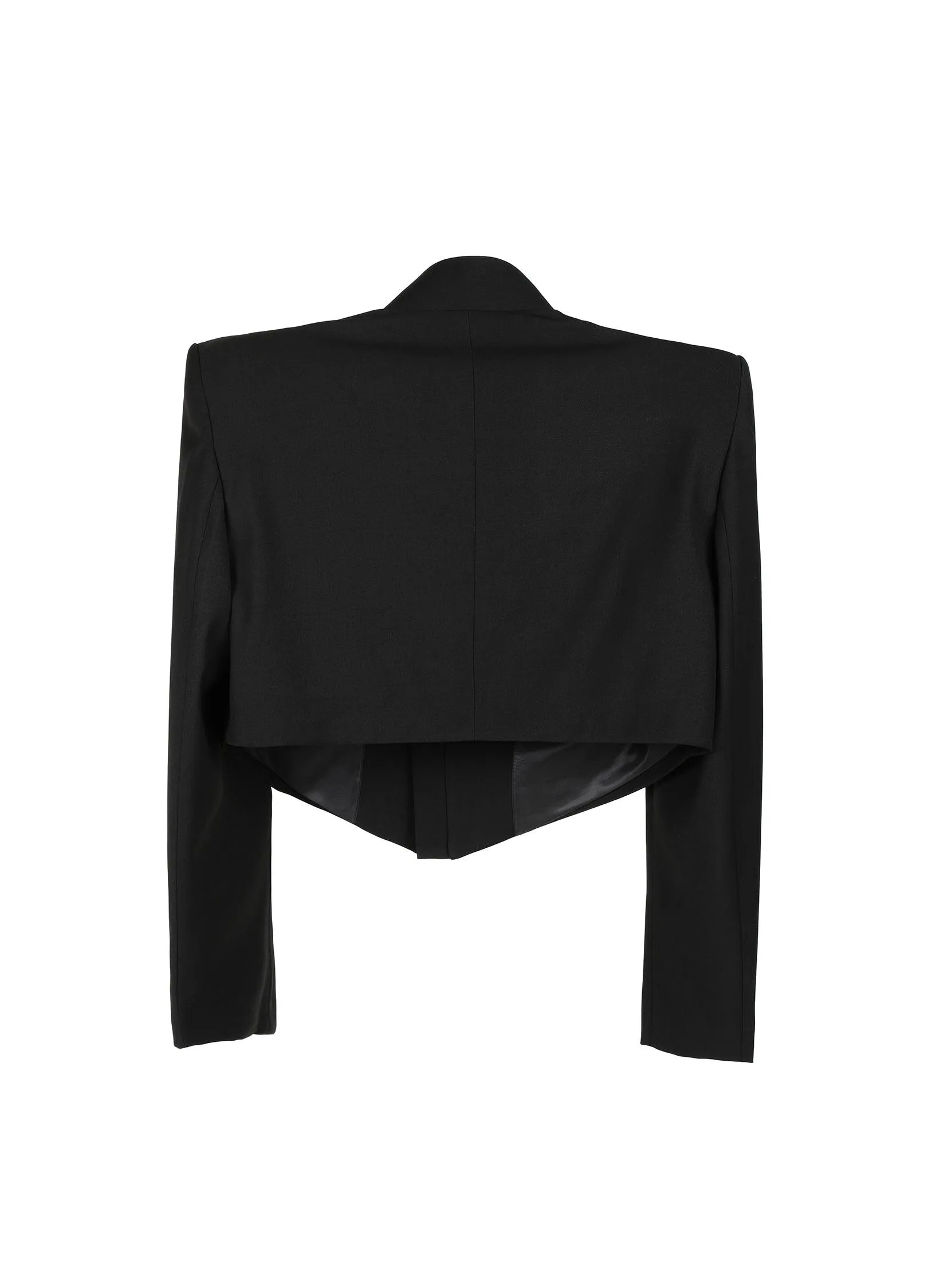 Chic V-Cut Cropped Blazer Jacket