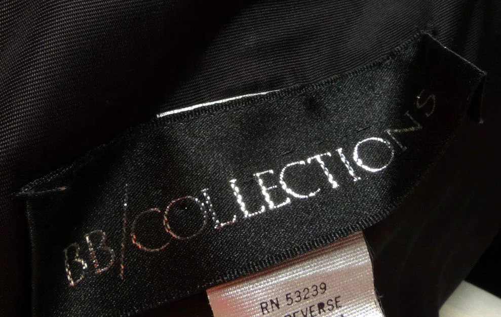 Circa 1970s BB Collections Black Dress with Rhinestone Buckle