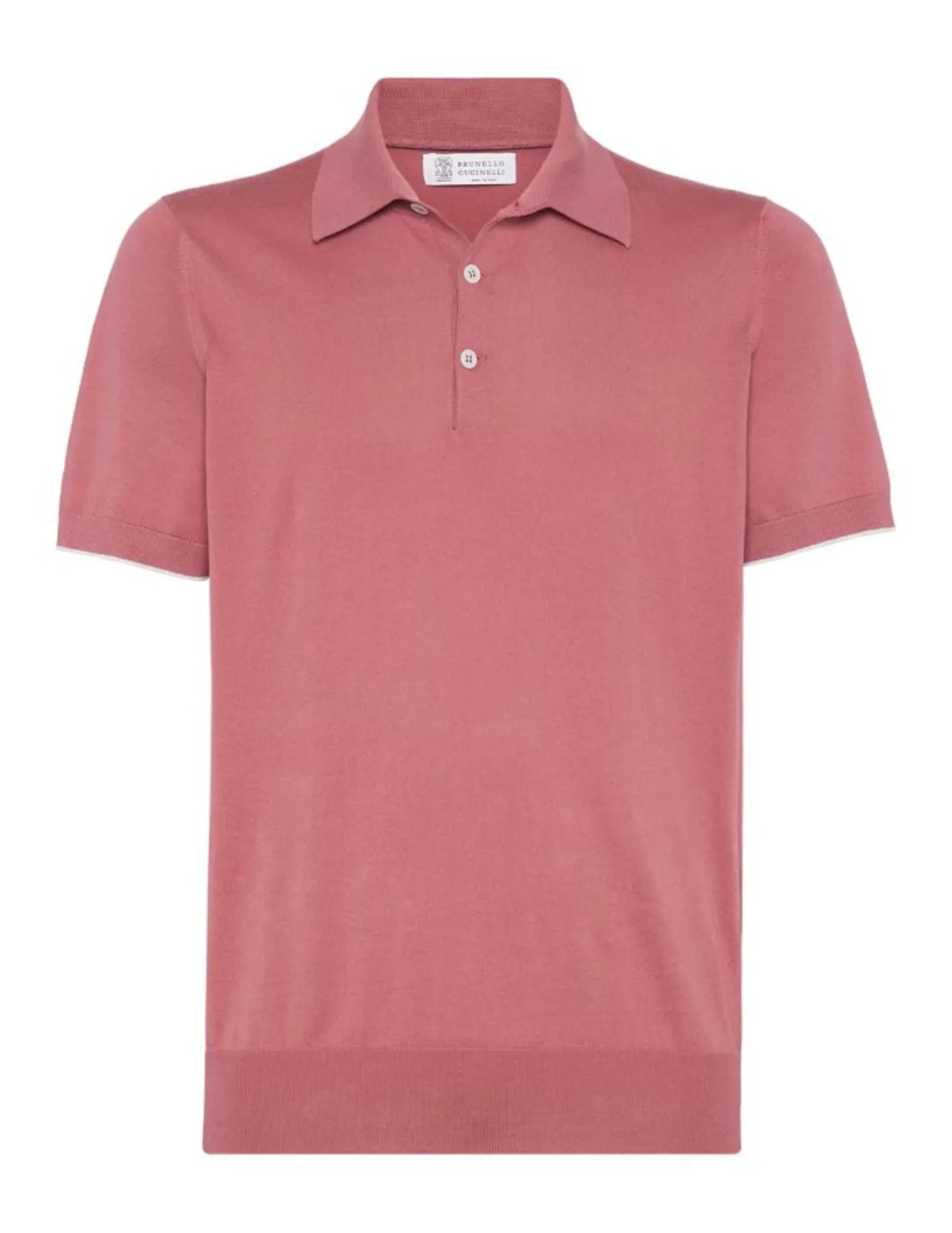 Cotton Lightweight Knit Polo | Mauve