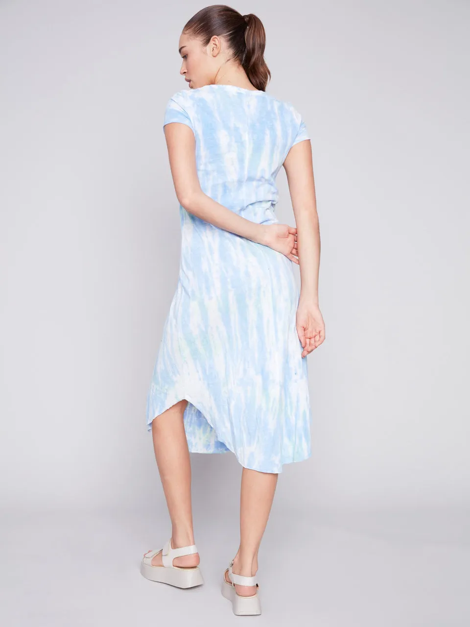 Cotton Slub Dress w/Short Sleeves