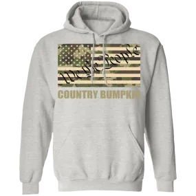 Country Bumpkin "We The People" Camo Flag Pullover Hoodie