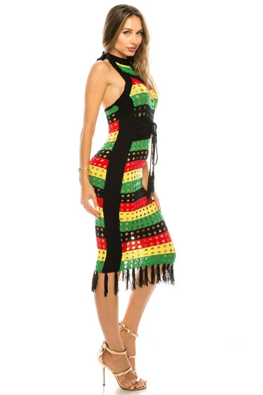 CROCHET KNIT DRESS