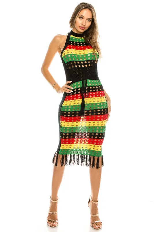 CROCHET KNIT DRESS
