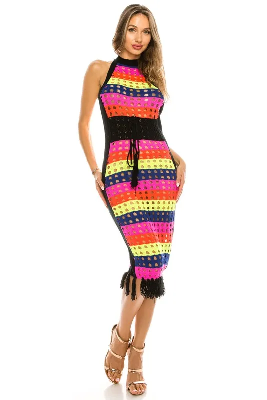 CROCHET KNIT DRESS