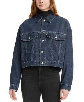 Cropped Denim Trucker Jacket