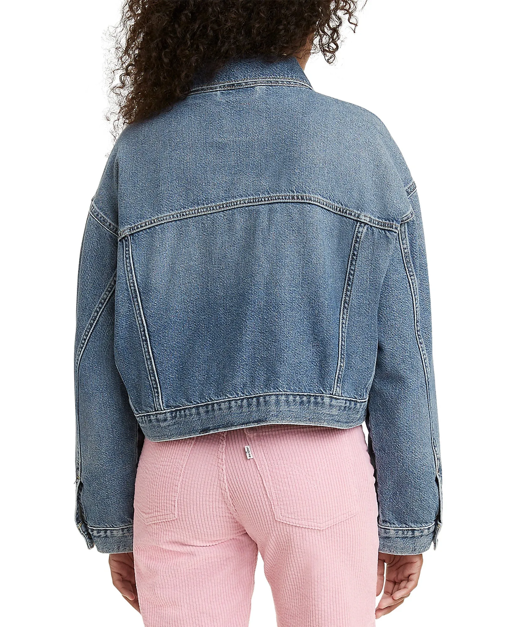 Cropped Denim Trucker Jacket