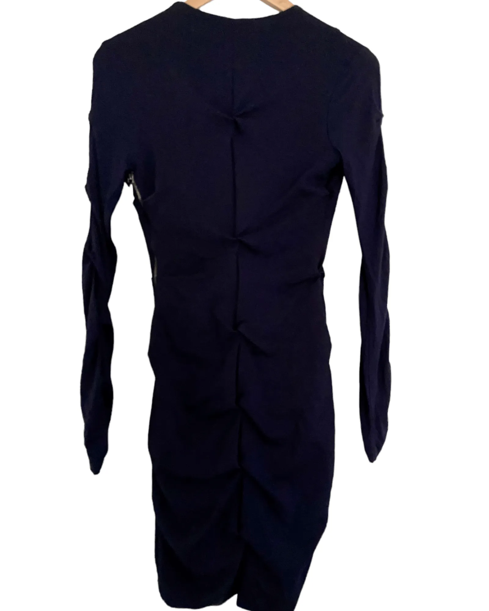 Dark Winter Navy Blue Twist Bodycon Dress