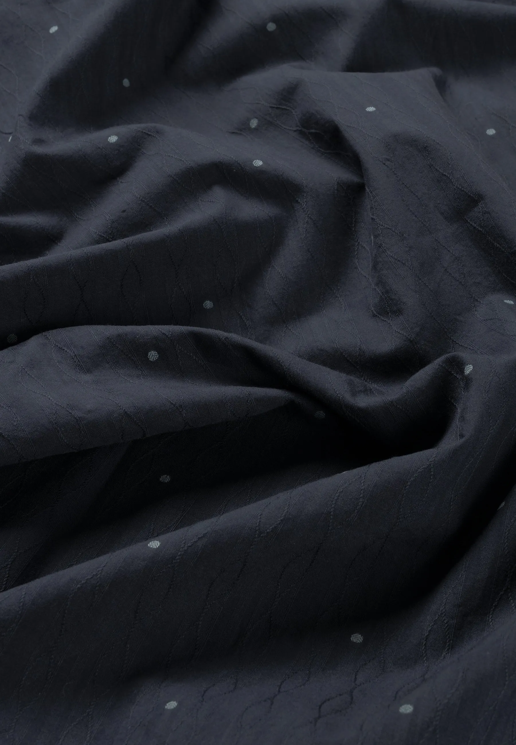 Detailed Cotton Shirt: Blue Nights