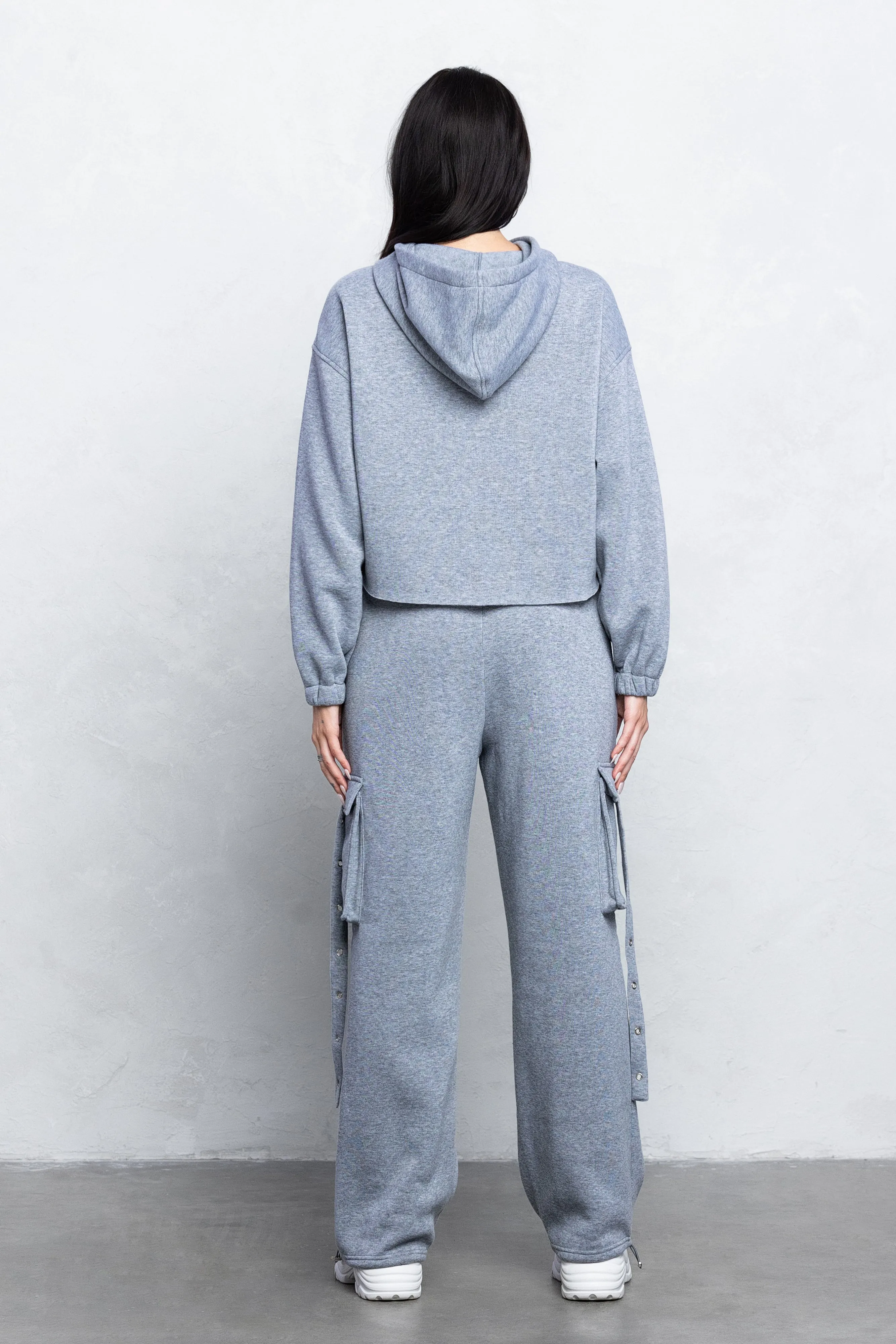 DIXIE CARGO FLEECE PANTS SET - H GREY