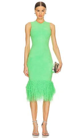 Dodiee Embrace Midi Dress in Green