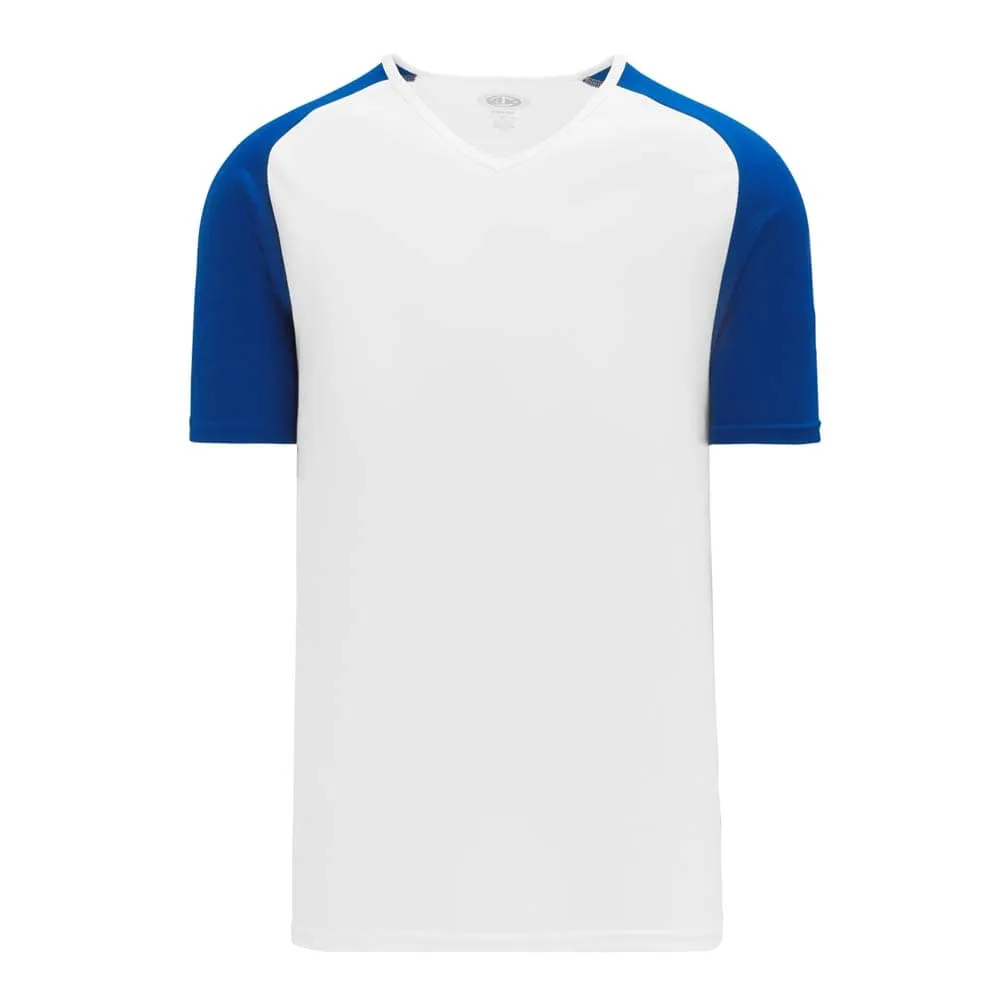 Dryflex V-Neck Pullover White-Royal Jersey