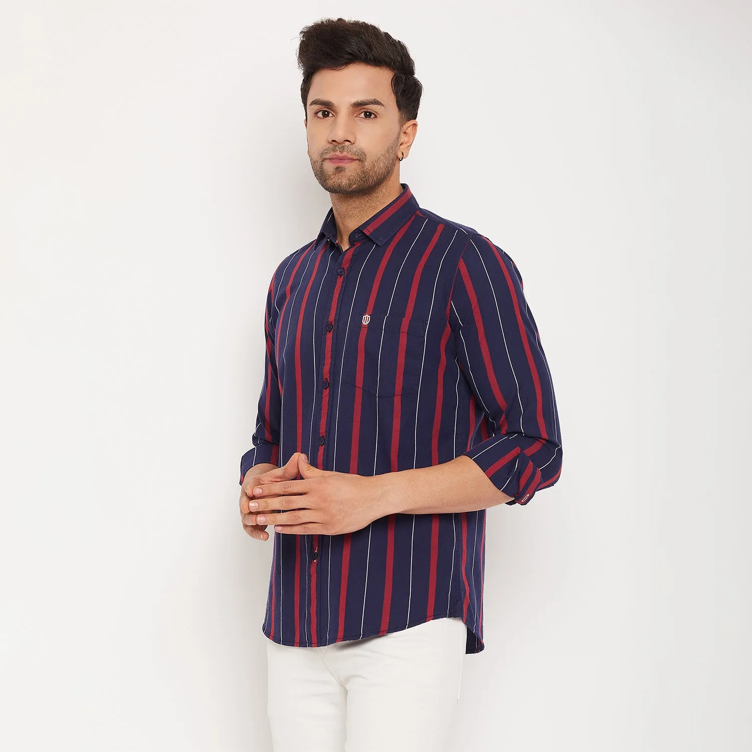 Duke Men Stardust Cotton Full Sleeve Shirt (SDO8995)