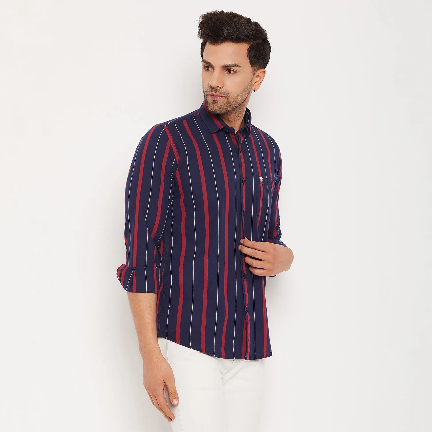 Duke Men Stardust Cotton Full Sleeve Shirt (SDO8995)